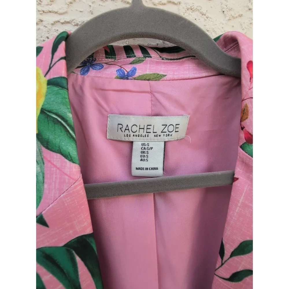 Rachel Zoe Pink Floral Blazer Small - Picture 6 of 9